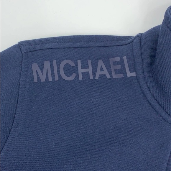 Michael Kors Mens Navy Blue 1/4 Zip Sweater Size Small - Picture 3 of 7
